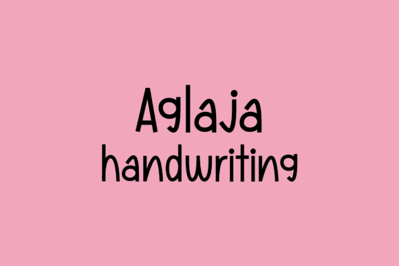 Aglaja: A Handwritten Font for Web Design