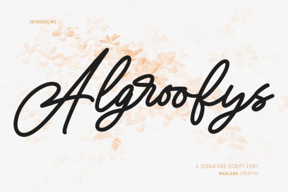 Algroofys: A Modern Script Font for Digital Creativity