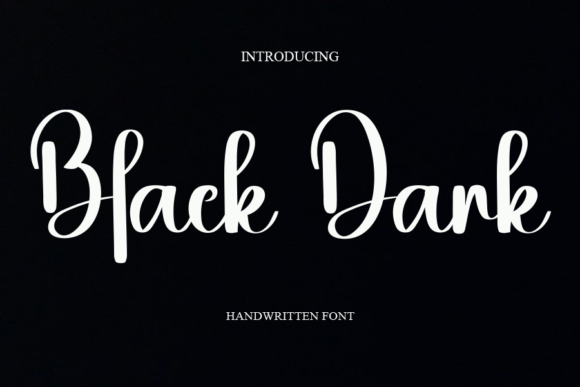 Black Dark: A Luxurious Handwritten Font for Creative Makers