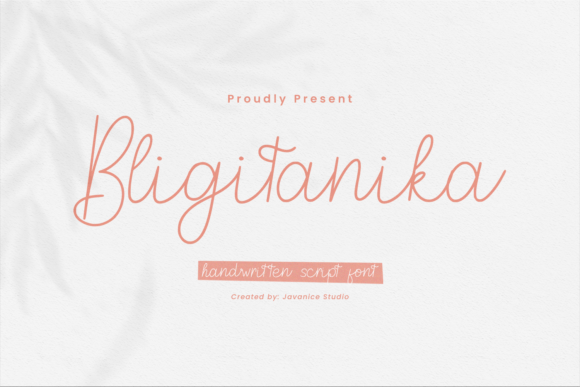 Bligitanika: A Handwritten Script Font for Modern Web Design