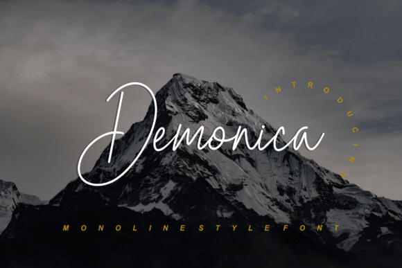 Demonica: A Graceful Script Font for Editorial Design