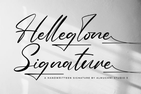 Helleglone Signature: A Dazzling Script Font for Branding