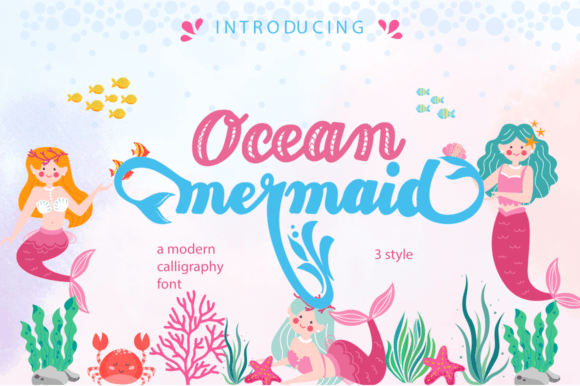 Ocean Mermaid Font for Handmade Creations