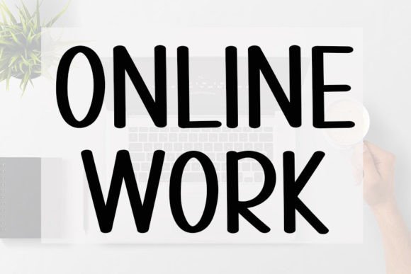 Online Work: A Casual Handwritten Font for Creative Projects