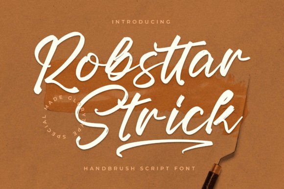 Robsttar Strick: A Modern Script Font for Digital Creatives