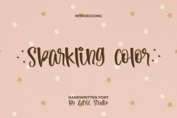 Sparkling Color: A Whimsical Script Font for Editorial Design