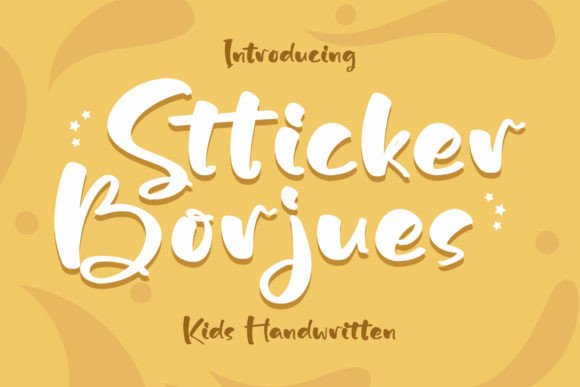 Stticker Borjues: A Playful Script Font for Modern Editorial Design